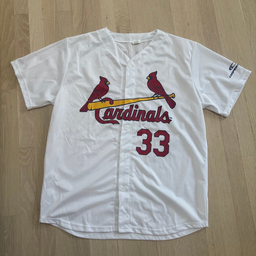 Cooperstown Collection Cardinals Jersey Mens XL White Excellent Larry Walker 33